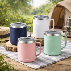 웰세스 이중 스텐 머그컵 550ml [W5502] 여행용 데일리 사무실 기업 판촉물 로고 인쇄 답례품 각인 대용량1P