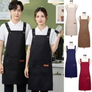 남녀공용 캔버스 앞치마 바리스타 식당 공방 주방 미술 다용도