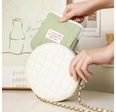 퀼팅 정사각 미니 파우치