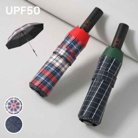 WE008 엘리펀트 3단 8K 포인트 바이어스 체크 UPF50 전자동 우산 #2