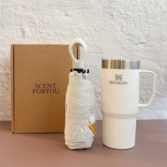 센트포유 스탠리 서버번머그473+초경량 멀티고리 5단우산세트