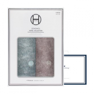 송월타월 호텔컬렉션 플로우 2매 선물세트+쇼핑백 답례품