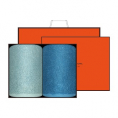 송월타월 항균 프리미엄무지170g 2매 선물세트(오렌지상하+쇼핑백) 답례품