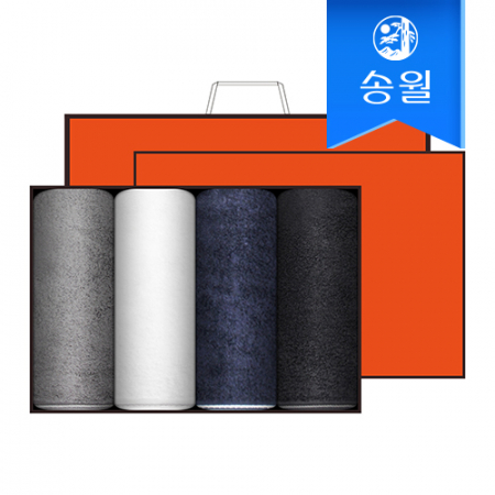 송월타월 솔리드혼방사무지 4매 선물세트+쇼핑백 답례품 #2