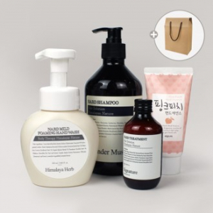 Nard나드 샴푸 트리트먼트 마일드 포밍 핸드워시 핸드크림 4종세트