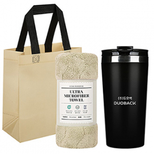프리미엄 이중구조 텀블러 + 타올 선물세트