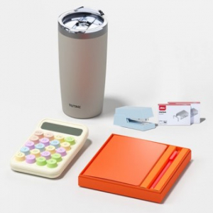 벨솔라 선물세트 아이언 베이직 텀블러+노트볼펜세트+계산기+스테이플러세트