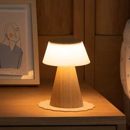 플라이토 모카 우드 인테리어  충전식 LED 무드등 C타입 #4