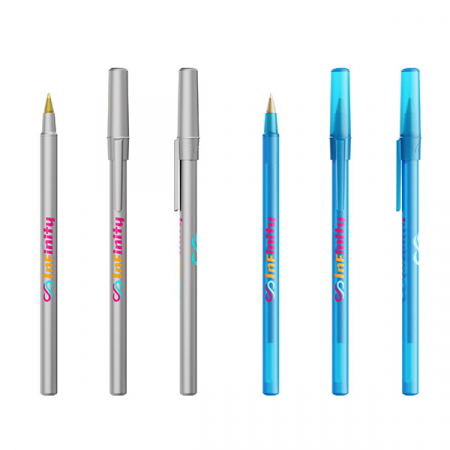 BIC® Round 리사이클 플라스틱 360도 인쇄 볼펜 #6