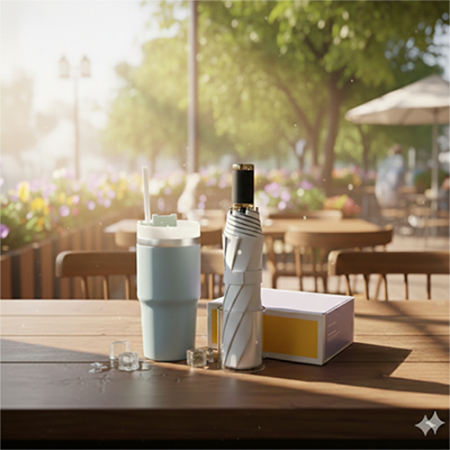 이지 클로즈 자동 3단 암막 양우산 텀블러 콤보 세트 #2