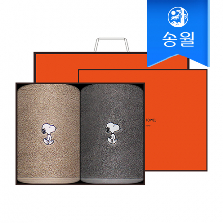 송월타월 스누피리버 2매 선물세트(오렌지상하+쇼핑백) 답례품 #2