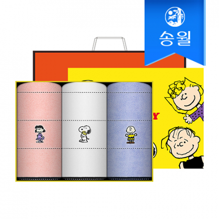 송월타월 스누피 프렌즈 3매 선물세트+쇼핑백 답례품 #2