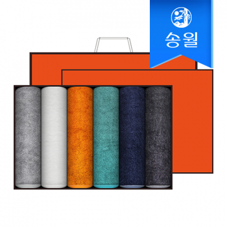 송월타월 솔리드뱀부무지 6매 선물세트+쇼핑백 답례품 #2