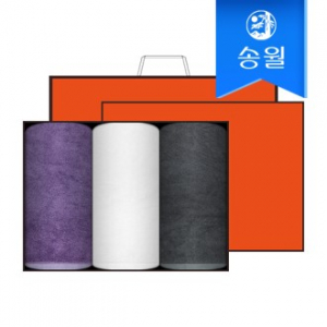 송월타월 뱀부 프리미엄무지 3매 선물세트+쇼핑백 답례품