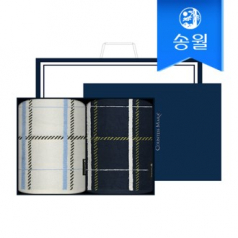 송월타월 카운테스마라 체크 2매 선물세트(CM상하+쇼핑백) 답례품