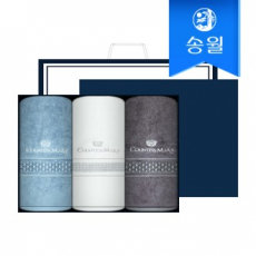 송월타월 카운테스마라 더블다이아 3매 선물세트(크림상하+쇼핑백) 답례품