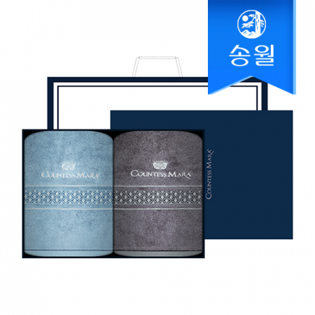 송월타월 카운테스마라 더블다이아 2매 선물세트(CM상하+쇼핑백) 답례품 #2