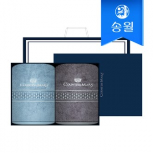 송월타월 카운테스마라 더블다이아 2매 선물세트(CM상하+쇼핑백) 답례품