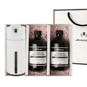 웰세스 WG-152G 대용량 젤 자동디스펜서1개 주방세제 2개 선물세트