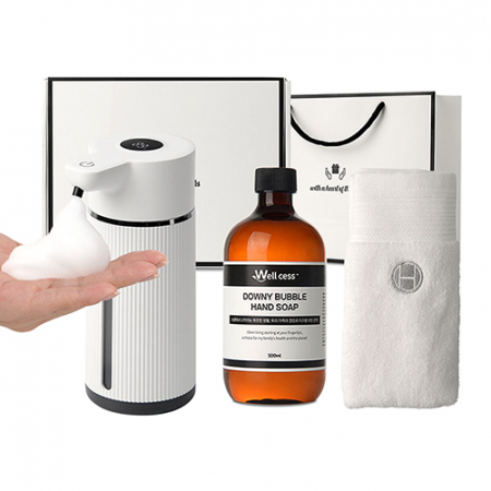 웰세스 WG-152BT 대용량 버블 자동디스펜서1P+핸드워시1P+핸드타올1P 선물세트 #2