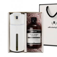 웰세스 WG-151B 대용량 버블 자동디스펜서1개 핸드워시 1개 선물세트 물비누 손비누