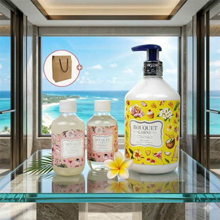 부케가르니 바디로션 520ml + 여행용 바디워시 100ml + 샴푸100ml 3종세트 #2