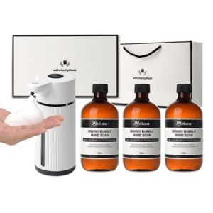 웰세스 WG-153B 대용량 버블 자동디스펜서1P+핸드워시3P 선물세트