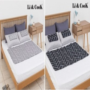 리앤쿡 헤링본 양면 쿨매트 더블 세트