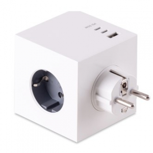 플라이토 블록 PD 20W 고용량  멀티탭 3구 C타입 2포트+USB 1포트