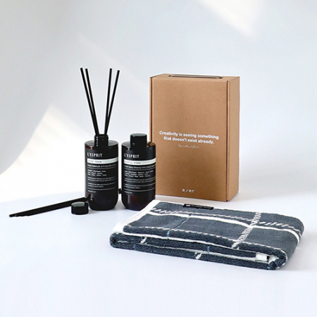레스쁘리 고급 세트 I (블랙라벨 디퓨저 500mlx2ea+체크타올 200g) #2