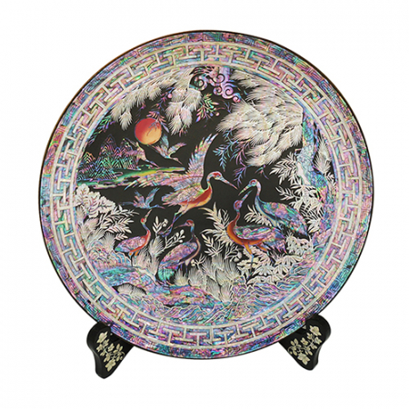 자개 대형 인테리어 쟁반소품(송학) #2