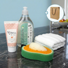 참그린 주방세제 순면 주방타올 주방용품 4종세트