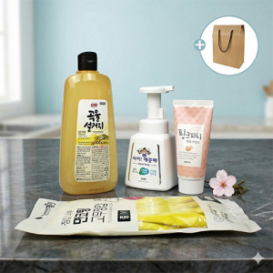 애경 주방세제 곡물설거지 주방전용 아이깨끗해 주방용품 4종 세트