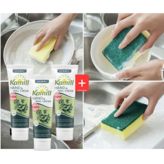 독일 카밀 핸드크림 로션&양면 스폰지 수세미 선물세트