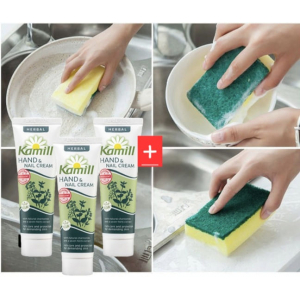 독일 카밀 핸드크림 로션&양면 스폰지 수세미 선물세트