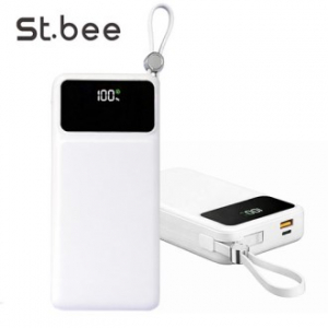 세인트비 케이블일체형 LED 고속보조배터리 20000mAh PBS200C