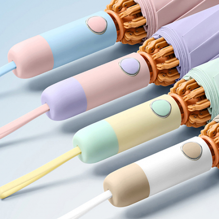 파스텔 투톤 거꾸로 2단 완전자동 양우산 #2