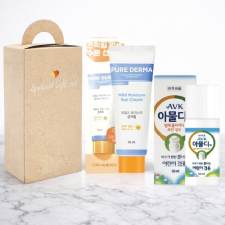 아물디 모기약 퓨어더마 선크림 2종 야외필수 휴대용2종세트  브생건 여미니 #2