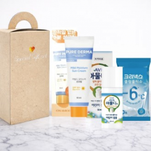 모기약아물디 여름 선크림 크리넥스 쿨링물티슈 3종 아이스 쿨링세트