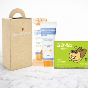 퓨어더마 선크림 LG생활건강 크리넥스 카카오 여행용 미용티슈 50매 2종세트