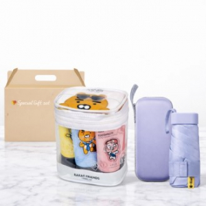 카카오 5종 미니스 콤팩트 여행용세트 사각암막자외선차단 5단 양우산