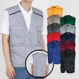 남자 여자 숄더 배색 마트 V넥 조끼 M~3XL