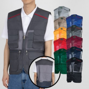 남자 여자 베이직 망사 마트 조끼 M~3XL