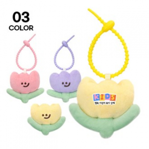 봄맞이 튤립 꽃 컬러 방긋 미소 인형 키링