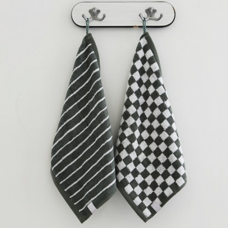 기라로쉬 기념수건 뱀부 선염핸드 체스 그리드 70g 수건 고급 타올 호텔수건 G14 #3