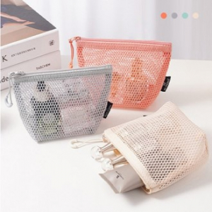 데일리 파스텔 메쉬 파우치 휴대용 미니 화장품 필통 파우치 Y2641