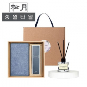 [송월타월] 솔리드혼방사40 + 디퓨저세트 (솔리드혼방사40 + 시즈넬플라워 디퓨저50ml)
