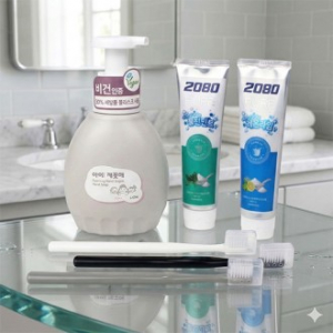 핸드워시 아이깨끗해 프리미엄 클린 비건 450ml 치약 칫솔 6종세트