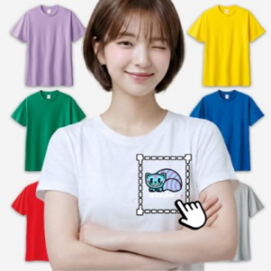 고급 17수 라운드 커스텀 반팔티 프린트스타