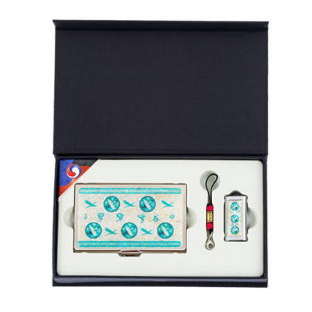 백청자상감운학문 자개명함케이스 자개 USB 메모리 한국 전통 기념품 #3